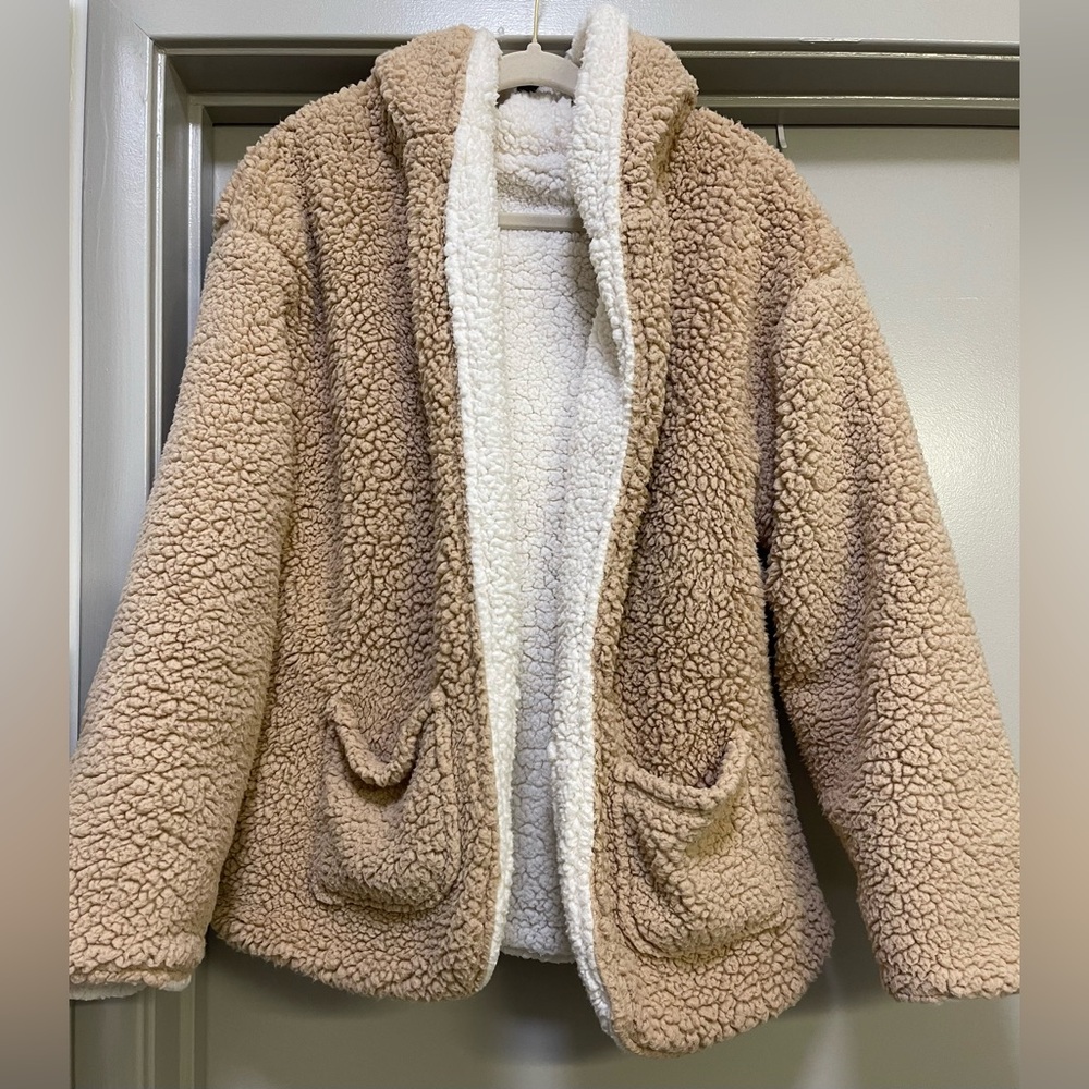 Sherpa Teddy Sweater Jacket
